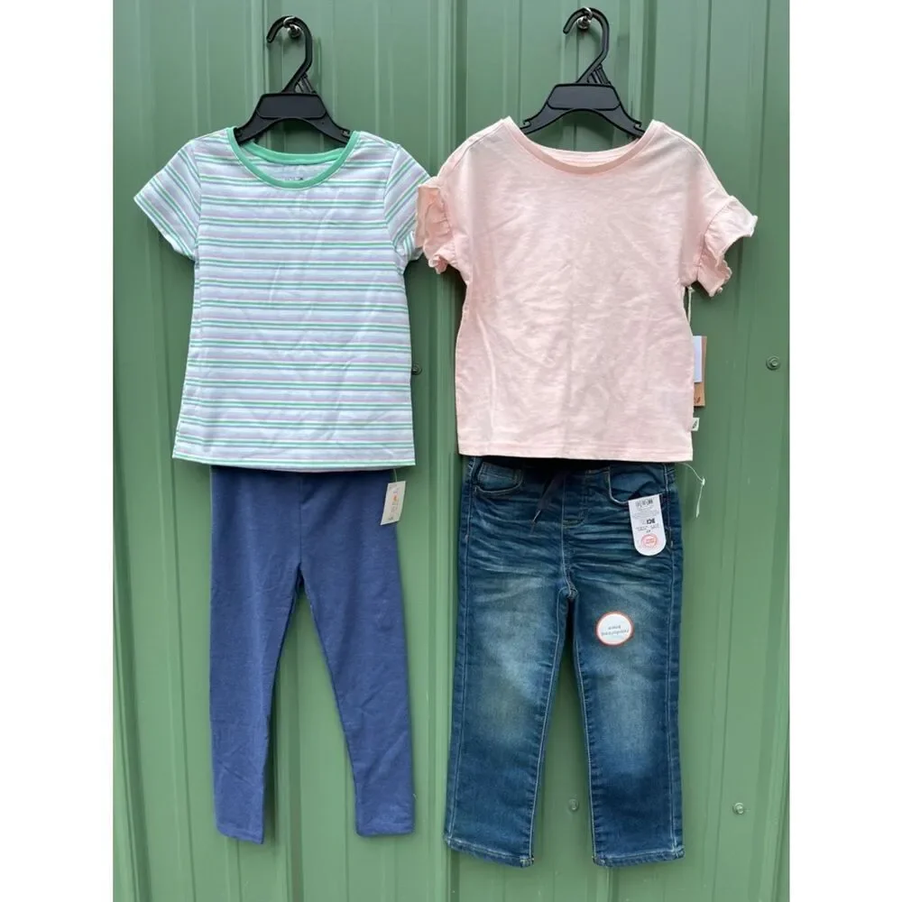 Toddler Girls T-Shirts & Pants Bundle Size 4T